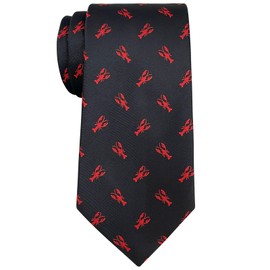 Retreez Funny Lobster Ties for Men | Fashion Neckties | Work Ties for Him | Gift For Coworker | Microfiber 3.15" Men's Tie - Black