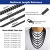20inch Biker Thick Chain for Men Black Necklace Big Cuban
