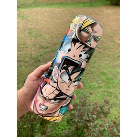 Tumbler Goku DBZ Tumbler 20oz Cup Mug Hot Cold Drinks w/ Lid Straw Stainless