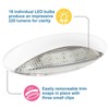 Lumitronics RV LED-Euro Style Porch Light, Clear Lens (White)