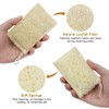 YICOTA Eco Sponges 4 Pack Compostable Kitchen Sponges with Cotton