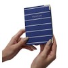Eccolo Travel Passport Cover Case with Storage Pocket, Blue Striped