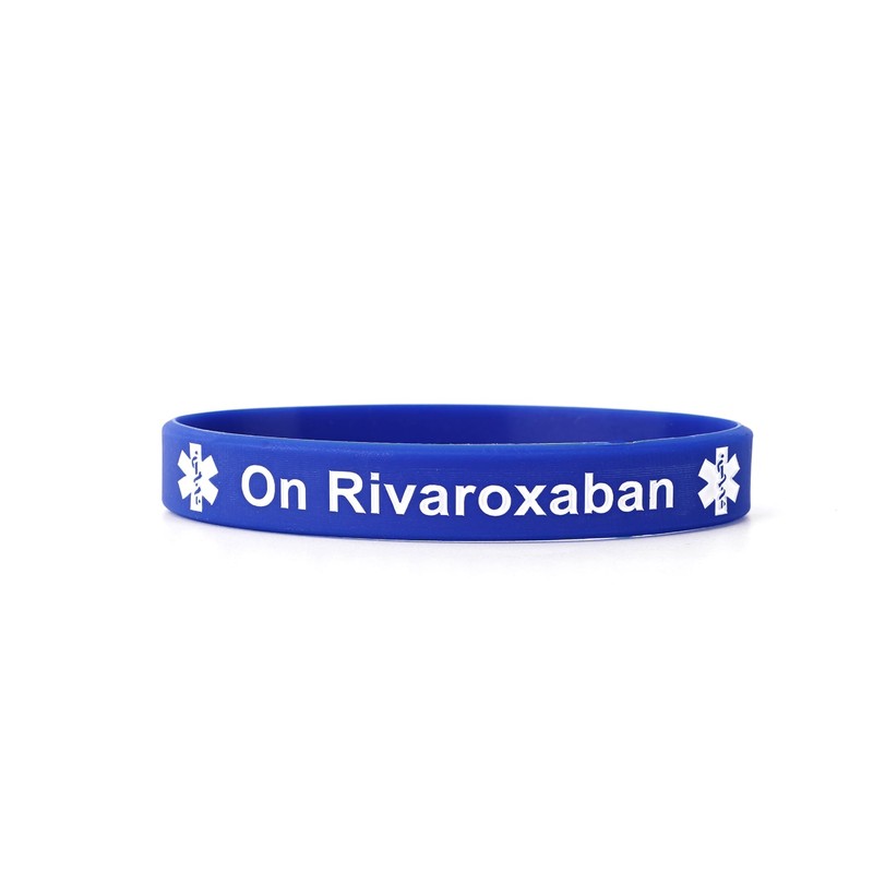 On Rivaroxaban Medical Alert Wristband Blood Thinner Awareness (Pack of