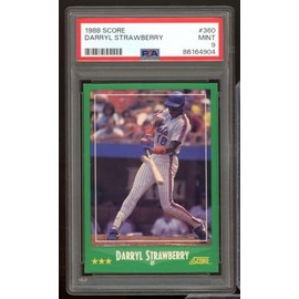 Darryl Strawberry Card 1988 Score #360 PSA 9