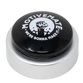 Think Positive Talking Push Button, Office Morale Booster for Staff Motivation Coworker Team Leadership Development, Desk Accessory, Inspirational Gift for Men & Women, Plays 12 Motivational Quotes