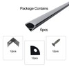 HAMRVL 6-Pack 30cm/1ft Led Channel Diffuser Black Aluminum with Mliky