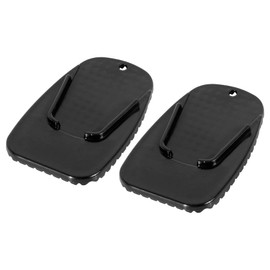 F FIERCE CYCLE 2pcs Motorcycle Kickstand Pad Support Plate Pad Parking Stand Side Stand Extension Pad Black