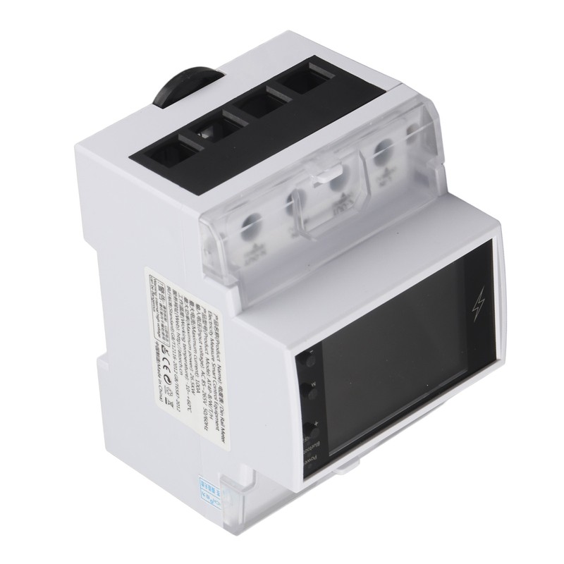 Multifunctional Power Meter DIN Rail 2.4in TFT Display Electric Energy