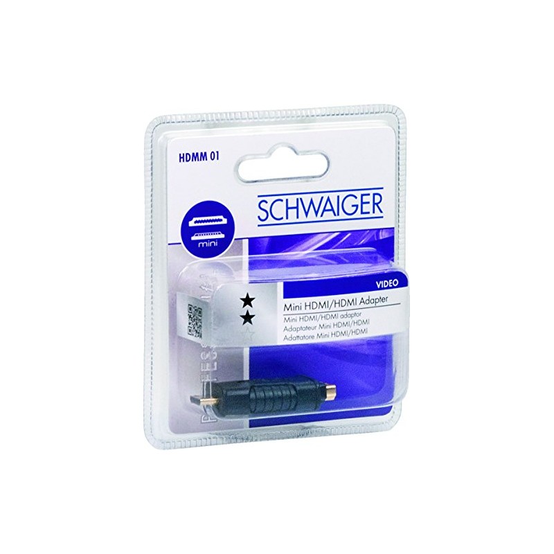 Schwaiger HDMM01 533 Mini-HDMI Adapter (Mini-Stecker auf Buchse) schwarz