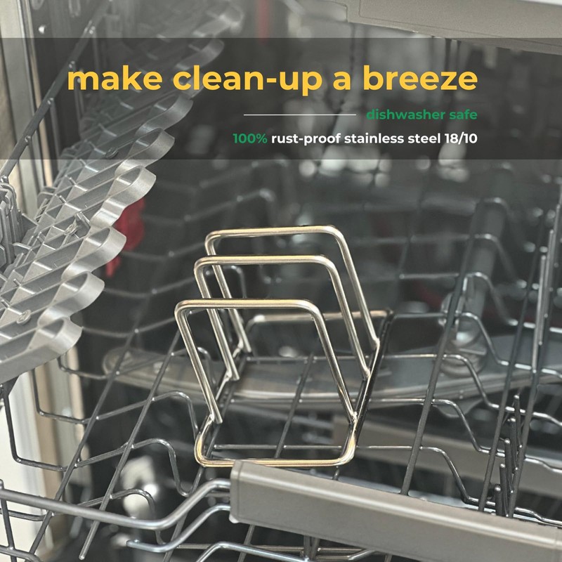 Clove Chopping Board Rack Stand 100% Stainless Steel 18/10, Cutting