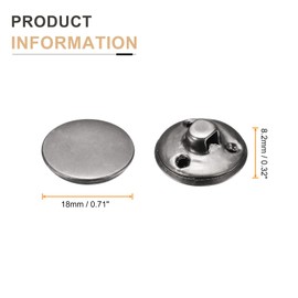 HARFINGTON 10pcs Metal Antiqued Button 18mm Round Metal Sewing Button Brass Shank Replacement Button for Men Women Blazer Suit Woolen Coat Shirt Jacket Trousers Sewing Crafts, Gunmetal