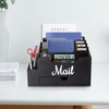 Niciksty Wood Desktop Mail Organizer, Mail Organizer Countertop with 6