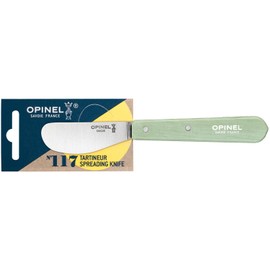 OPINEL Essential No.117 Spreading + Butter Knife, Painted Hornbeam Wood Handles, Made in France (Sage Green)