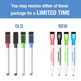 HOMiDEK Magnetic Whiteboard for Fridge, Refrigerator Dry Erase Board, Small White Board with 4 Markers and 1 Eraser, 23 x 15 Inches