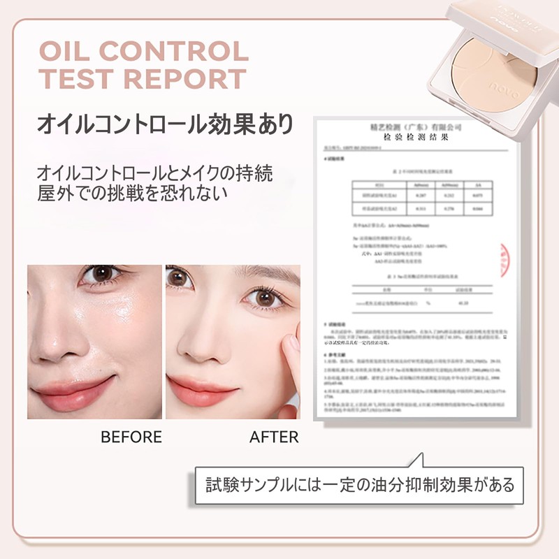 NovoUnow プレストパウダー ソフトミスト 日焼け止め コンシーラー 軽くて通気性に優れ 長持ちするマット ルースパウダー セッティングパウダー 長持ち