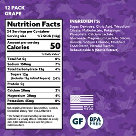 HOIST Electrolyte Drink Mix Powder Sticks – Rapid Rehydration, Military Hydration Formula – Grape (12 Single-Serve Packs)