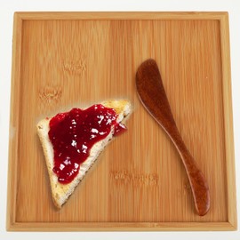 Mabor 4Pcs Wooden Butter Knife, 6 Inch Jam Spreader Knives Jelly Cheese Spreaders Reddish Brown Condiment Knives Sandwich Spreaders for Kitchen