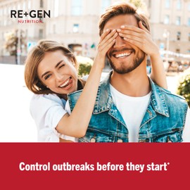 Re+Gen Nutrition H Rescue Immune Support Supplement for Adults, Capsules with Zinc, Vitamin C, L lysine Amino Acid & Oregano Oil for Immunity Health in Men & Women, 120 Capsules