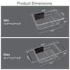 Over the Sink Expandable Dish Drainer Drying Rack In Stainless