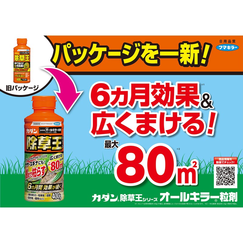 Fumakilla Weed Control Agent, Kadan Weed King, All-Killer Granules, 14.1