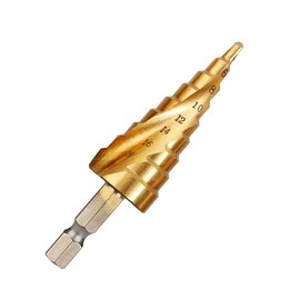 Spiral groove step drill, HSS cone drill for stainless steel, metal, plastic, wood, Ø 4-20mm