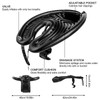 Inflatable Shampoo Bowl, Portable Folding Black PVC Head Washing Basin,