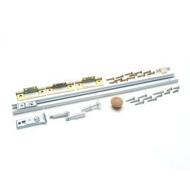 Bifold Closet Track Kit, 18inch Length, Steel Track, White (1 Kit)