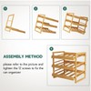 Yumkfoi Bamboo Can Organizer for Pantry, 3 Tier Stackable Can