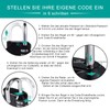 ZHEGE Combination Padlock for Locker, 4-Digit, Weatherproof Lock, Outdoor (Black