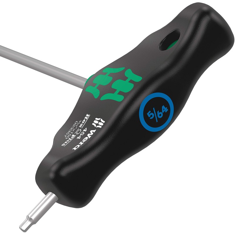 Wera '05023356001 454 Imperial Cross Handle Hex-Plus Screwdriver, 5/64" x