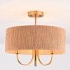 Maxax 3-Lights Rattan Ceiling Light Fixtures Boho Farmhouse Chandelier, 17.7"