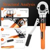 Copper Pipe Crimping Tool - with 1/2", 3/4", 1" Jaws,