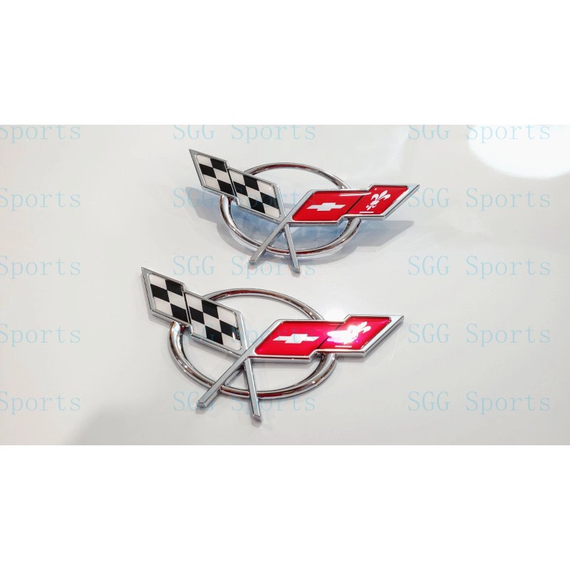 AUTO 2PC 1997-2004 C5 Corvette Chrome Front Bumper Rear Deck