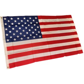 NWFlags USA Flag 5ft x 3ft 75d Premium Polyester Suitable For Flagpoles | Strong Polyester 5x3 foot material American flag with Eyelets