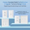 Classic Beaded Relief Design Style, White Decorator Light Switch Cover,