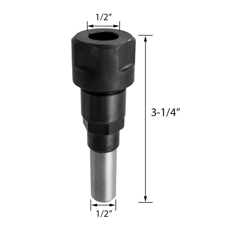 Evponk 1/2 Inch Shank Router Bit Collet Extension, Heavy-Duty Router