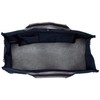 [EXAS] Horizontal Line Pattern Tote Bag (Medium), navy