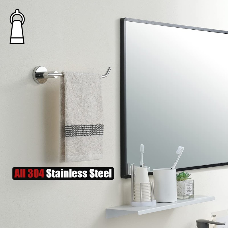 JQK Bathroom Hardware Towel Bar Set, 5-Piece Bath Accessories Set