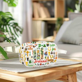 VAMSII Ireland Souvenirs Gift Ireland Travel Landmarks Toiletry Cosmetic Bag Ireland Lover Trip Gift (USIrelandToiletry)