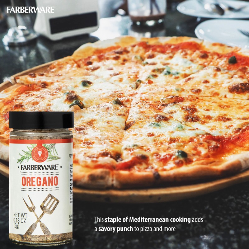 Farberware Pizza Spice Blend Set (Basil, Oregano, Rosemary) In Glass
