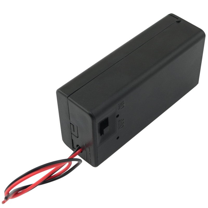 BLLNDX 2PCS 9V Square Battery Pack with Lid with Switch