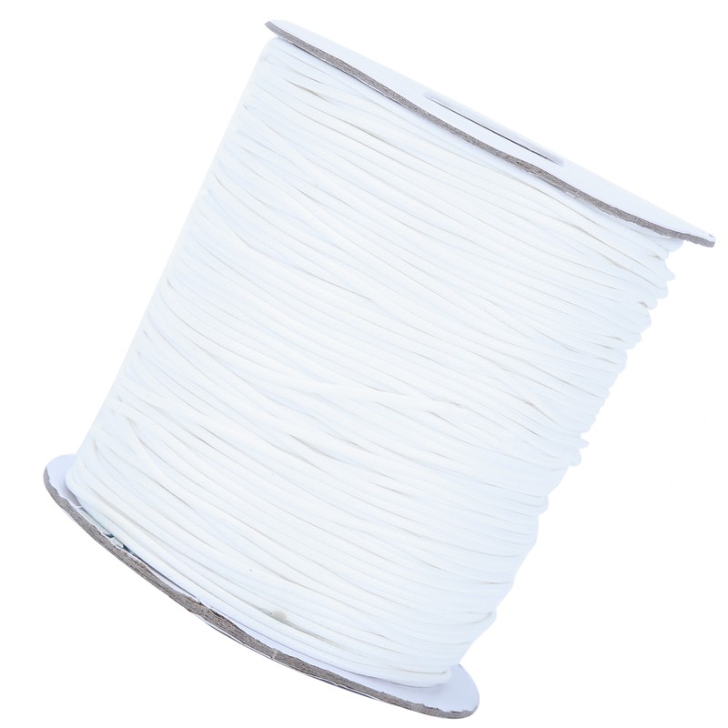 Wax Cord Round Environmental Protection for Leather Sewing HandKnitting Necklace(White
