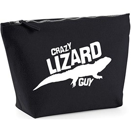 Hippowarehouse Crazy lizard guy printed make up cosmetic wash bag 18x19x9cm