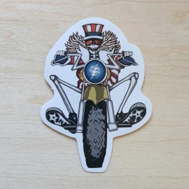 2 ¼" Grateful Dead & Co  Uncle Psycle Sam USA Motorcycle Vinyl Stickers