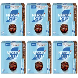 Nescafe Ice Blend Stick Black 20 P x 6 Boxes, Regular Solution Coffee, Individual Packaging
