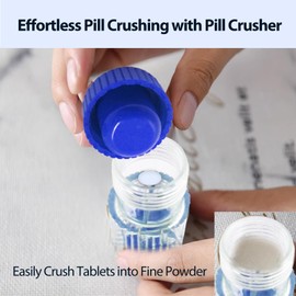 UAIAGM Pill Crusher and Grinder Crushes Vitamins and Tablets Holds Up to 2 Pills with Ergonomic Grips Fine Powder Crushers Ball Grinder for Easy Pill Consumption Ideal for Pill Crushers for Elderly
