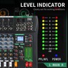 XTUGA Audio Mixer 6 Channel Sound Mixer Board, Audio Interface,
