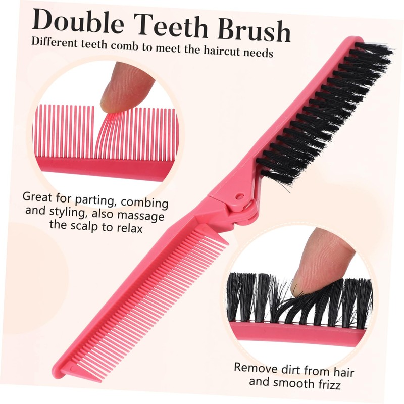 Healvian 2pcs Hair Comb Compact Pocket Brush for Easy Hairstyling