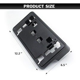 JINCHEN License Plate Frames Fit for 2021 2022 2023 F150, Front Bumper License Plate Holder Frame Bracket 2.7L 3.0L 3.5L V6