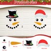 22PCS Christmas Garage Door Decorations Magnets, Christmas Snowman Magnets Stickers,